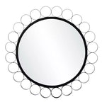 Abdella Round Decorative Mirror - Black - SEI