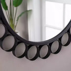 Miroir décoratif rond Abdella - Noir - SEI
