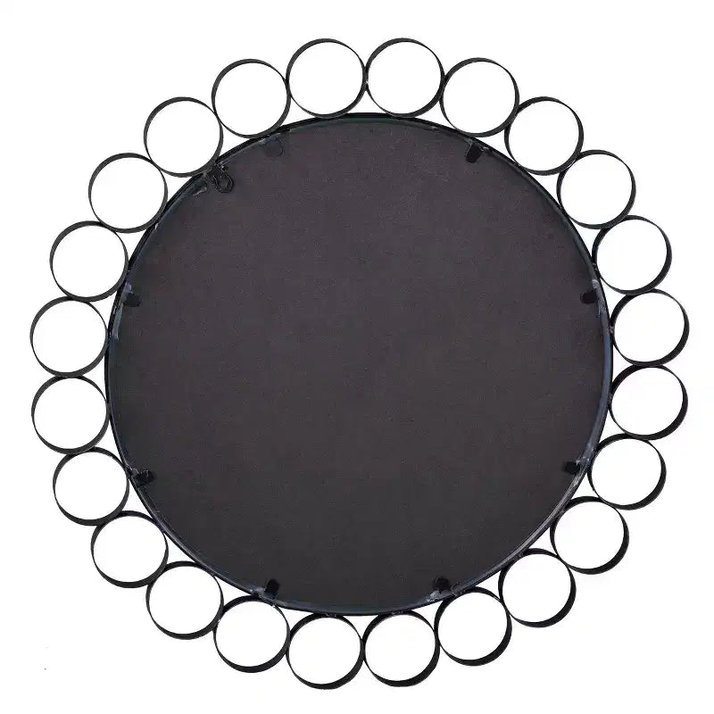 Miroir décoratif rond Abdella - Noir - SEI