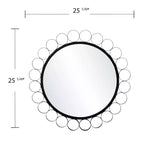 Miroir décoratif rond Abdella - Noir - SEI