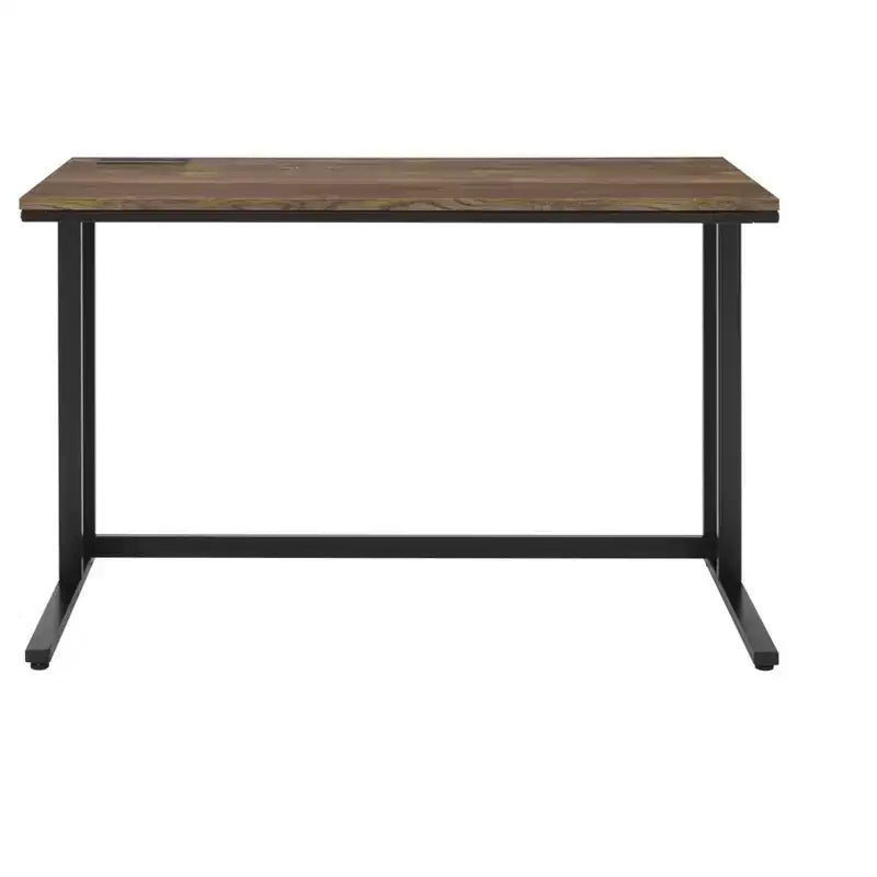 HomeRoots 47 Brown and Black Writing Desk