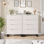 Garvee 4 Commode pour Chambre, Commode Haute 106 cm, Armoire à Tiroirs Verticale sur Pied avec Rangement, Coffre de Rangement en Bois pour Chambre