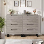 Garvee 4 Commode pour Chambre, Commode Haute 106 cm, Armoire à Tiroirs Verticale sur Pied avec Rangement, Coffre de Rangement en Bois pour Chambre