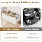 Garvee 4 Commode pour Chambre, Commode Haute 106 cm, Armoire à Tiroirs Verticale sur Pied avec Rangement, Coffre de Rangement en Bois pour Chambre