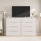 Garvee 4 Commode pour Chambre, Commode Haute 106 cm, Armoire à Tiroirs Verticale sur Pied avec Rangement, Coffre de Rangement en Bois pour Chambre