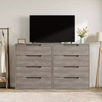Garvee 4 Commode pour Chambre, Commode Haute 106 cm, Armoire à Tiroirs Verticale sur Pied avec Rangement, Coffre de Rangement en Bois pour Chambre