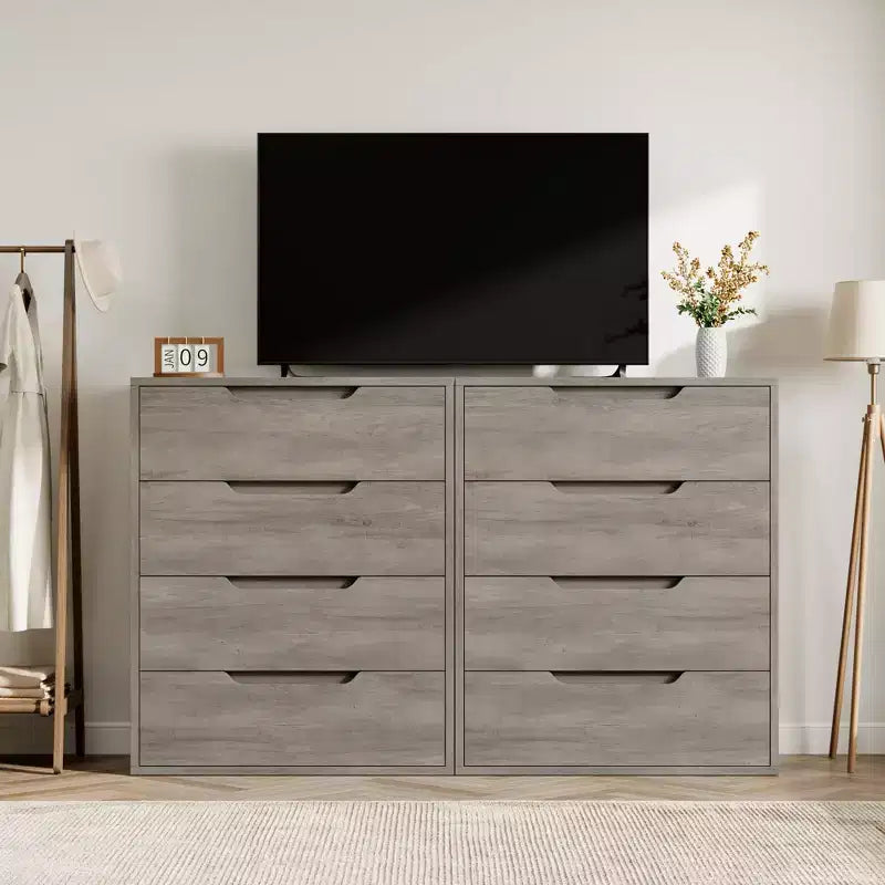 Garvee 4 Commode pour Chambre, Commode Haute 106 cm, Armoire à Tiroirs Verticale sur Pied avec Rangement, Coffre de Rangement en Bois pour Chambre