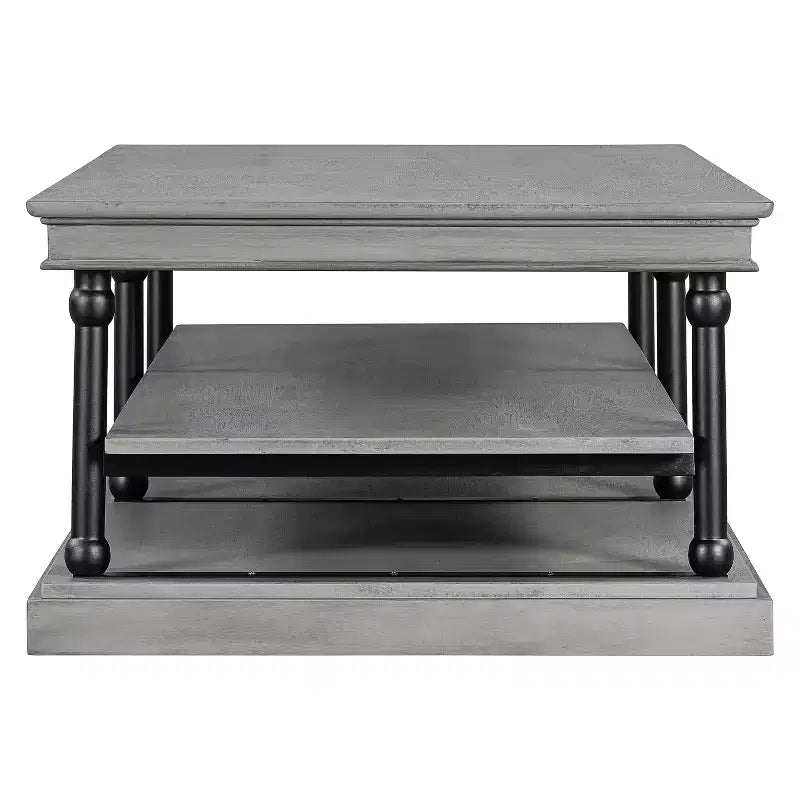 Christopher Knight Home Cortez Table Basse Moderne en Bois de 55" avec 2 Étagères de Rangement Ouvertes