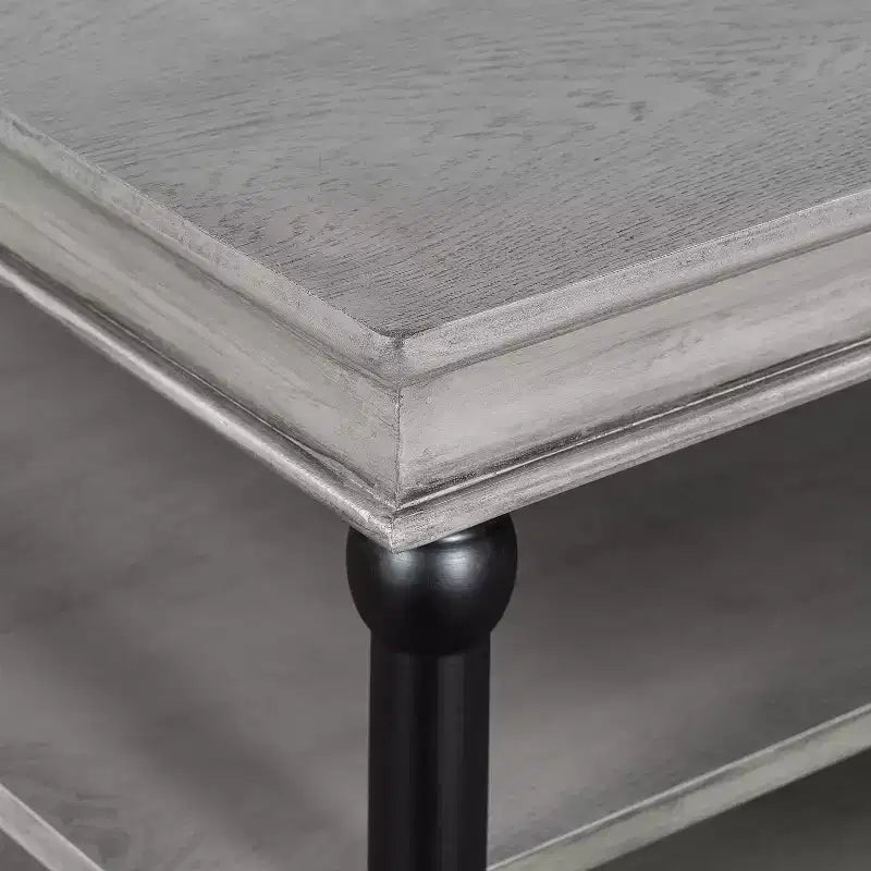 Christopher Knight Home Cortez Table Basse Moderne en Bois de 55" avec 2 Étagères de Rangement Ouvertes