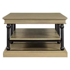 Christopher Knight Home Cortez Table Basse Moderne en Bois de 55" avec 2 Étagères de Rangement Ouvertes