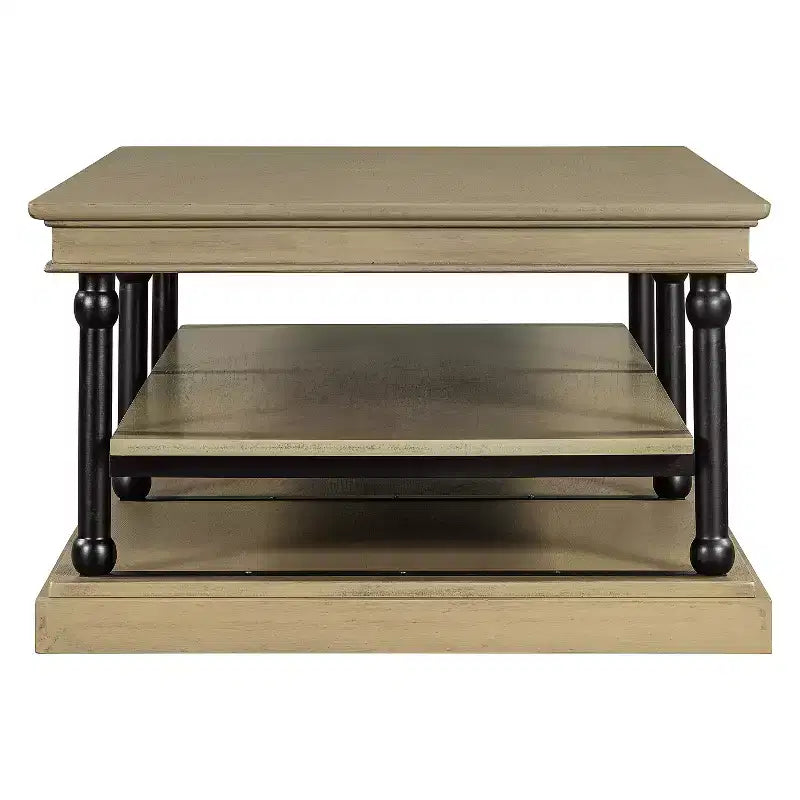 Christopher Knight Home Cortez Table Basse Moderne en Bois de 55" avec 2 Étagères de Rangement Ouvertes