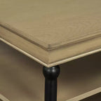Christopher Knight Home Cortez Table Basse Moderne en Bois de 55" avec 2 Étagères de Rangement Ouvertes