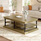Christopher Knight Home Cortez Modern 55 Wood Coffee Table with 2 Open Storage Shelves