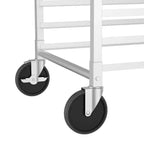 ROVSUN Étagères de boulangerie à chariots pour plaques de cuisson, supports de cuisson commerciaux en acier inoxydable avec roues freinées, chariot de service de pain et de plateaux alimentaires