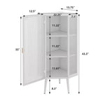 Meuble d'angle GDFStudio Sally Modern de 22 po en métal triangulaire avec porte en verre