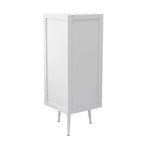 Meuble d'angle GDFStudio Sally Modern de 22 po en métal triangulaire avec porte en verre