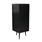 Meuble d'angle GDFStudio Sally Modern de 22 po en métal triangulaire avec porte en verre