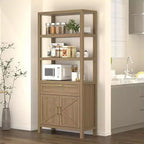 Étagère à 3 niveaux avec lumières LED, étagère de présentation en bois de 147 cm de haut, étagère de rangement ouverte, chambre, salon, bureau