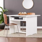 Kempsey Table console transformable en table à manger – Blanc – SEI