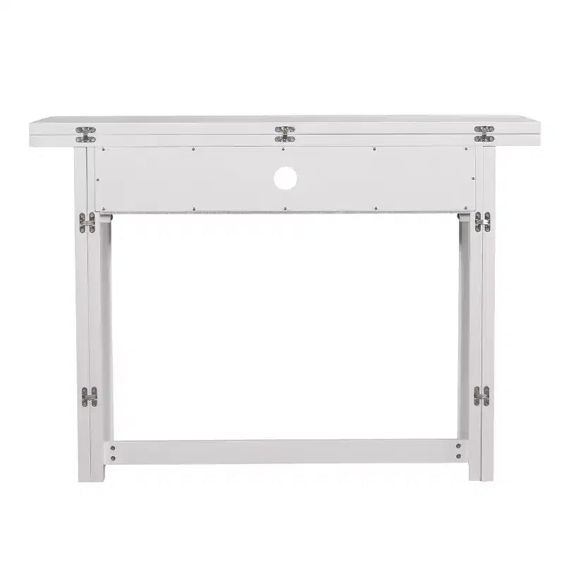 Kempsey Table console transformable en table à manger – Blanc – SEI