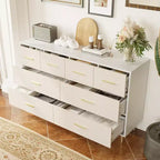 Table de chevet moderne blanche pour chambre à coucher, commode à 8 tiroirs, petite table de chevet, table de chevet en bois avec tiroirs pour chambre à coucher, salon