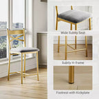 Tabourets de bar, chaises de bar, tabourets de bar de comptoir avec dossier, chaises d'îlot rembourrées à grand siège