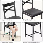 Tabourets de bar, chaises de bar, tabourets de bar de comptoir avec dossier, chaises d'îlot rembourrées à grand siège