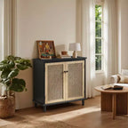 Buffet bas en rotin canné Art Leon