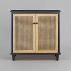 Art Leon Cane Wicker Cabinet Sideboard
