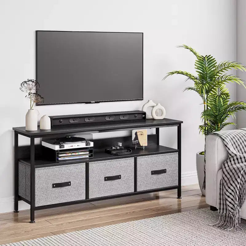 Dresser TV Stand, Entertainment Center with Storage, 55 Inch TV Stand for Bedroom Small TV Stand