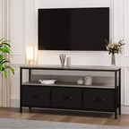 Meuble TV commode, meuble de divertissement avec rangement, meuble TV de 140 cm pour chambre, petit meuble TV