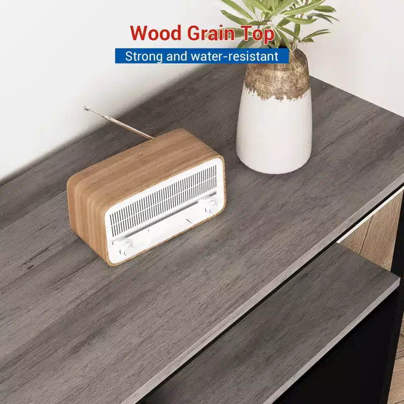 Meuble TV commode, meuble de divertissement avec rangement, meuble TV de 140 cm pour chambre, petit meuble TV