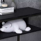 Meuble TV commode, meuble de divertissement avec rangement, meuble TV de 140 cm pour chambre, petit meuble TV