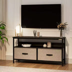 Meuble TV commode avec tiroirs et étagères, centre de divertissement pour téléviseur de 50 pouces, table console média