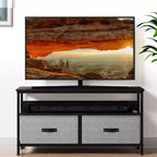 Meuble TV commode avec tiroirs et étagères, centre de divertissement pour téléviseur de 50 pouces, table console média
