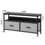 Meuble TV commode avec tiroirs et étagères, centre de divertissement pour téléviseur de 50 pouces, table console média