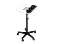 Karl Home Height Adjustable Rolling Salon Tray Trolley Cart with Wheels and Acrylic Tray Bowls 2 Magnetic Marker Pens