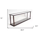HomeRoots Support de Présentation Standard en Verre Marron Foncé 39