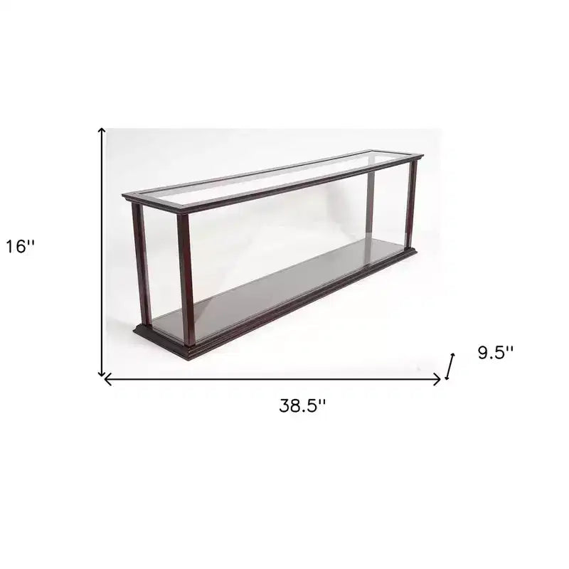 HomeRoots Support de Présentation Standard en Verre Marron Foncé 39