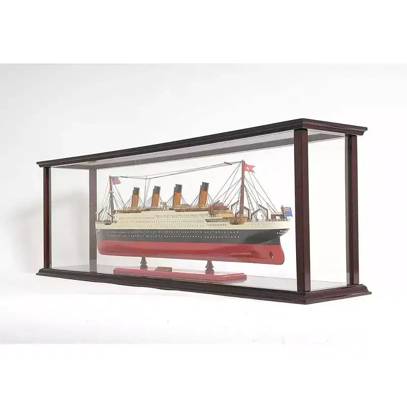 HomeRoots Support de Présentation Standard en Verre Marron Foncé 39