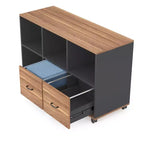 MAYEERTY Bureau d'angle en L 140x160 cm, Bureau de Direction et Caisson de Rangement Mobile