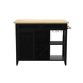 Bramlage Expandable Freestanding Kitchen Island - Black - SEI