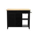 Bramlage Expandable Freestanding Kitchen Island - Black - SEI