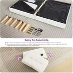 TYBOATLE 65 Canapé-Lit Futon Convertible en Similicuir, Canapé Rembourré Moderne avec Port USB, Causeuse Pliante pour Petits Espaces, Appartement, Dortoir, Bureau