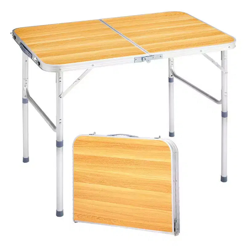 Karl Home 3Ft. Black Rectangular Patio Folding Table Aluminum