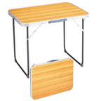 Karl Home 2.3Ft. Brown Rectangular Patio Folding Table Aluminum