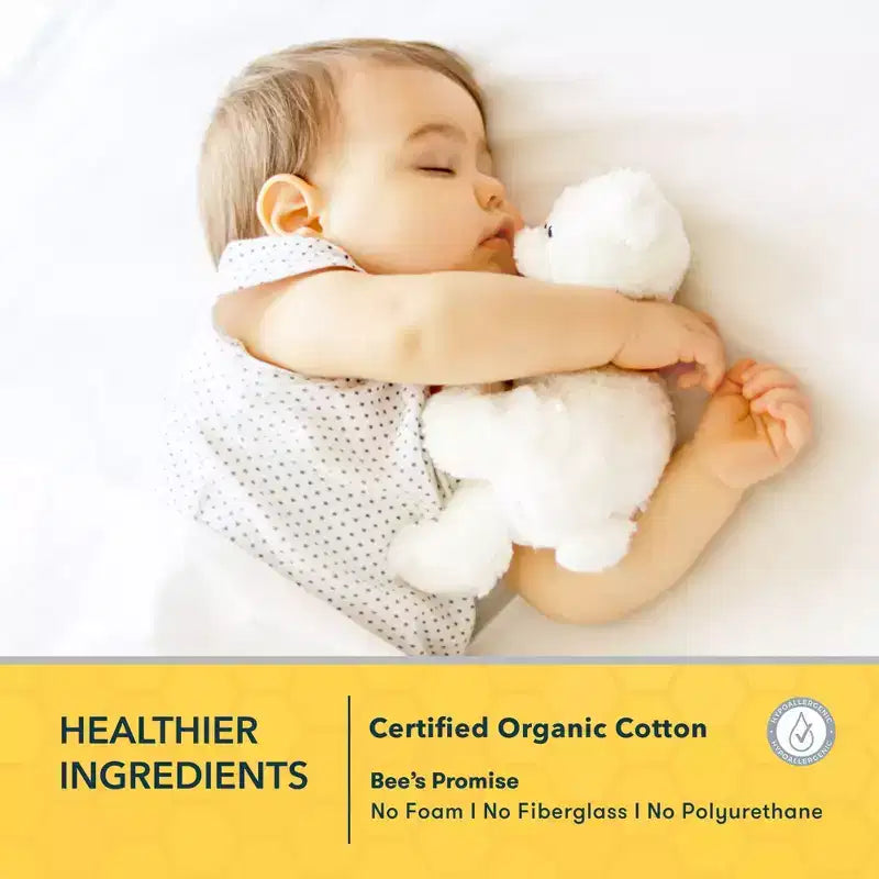 Matelas Nature Bee Organic de Luxe Respirant pour Lit Bébé et Tout-Petit