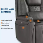 Fauteuil inclinable releveur, canapé, en cuir PU, 3 positions réglables, poches de rangement latérales et porte-gobelets, fauteuil releveur électrique, pour salon