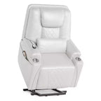 Fauteuil inclinable releveur, canapé, en cuir PU, 3 positions réglables, poches de rangement latérales et porte-gobelets, fauteuil releveur électrique, pour salon