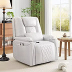Fauteuil inclinable releveur, canapé, en cuir PU, 3 positions réglables, poches de rangement latérales et porte-gobelets, fauteuil releveur électrique, pour salon